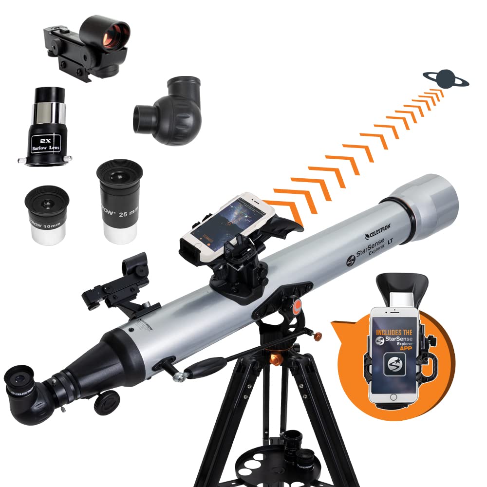 Celestron StarSense Explorer telescope with smartphone mount