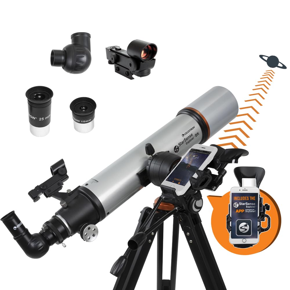 Celestron StarSense Explorer telescope with smartphone dock