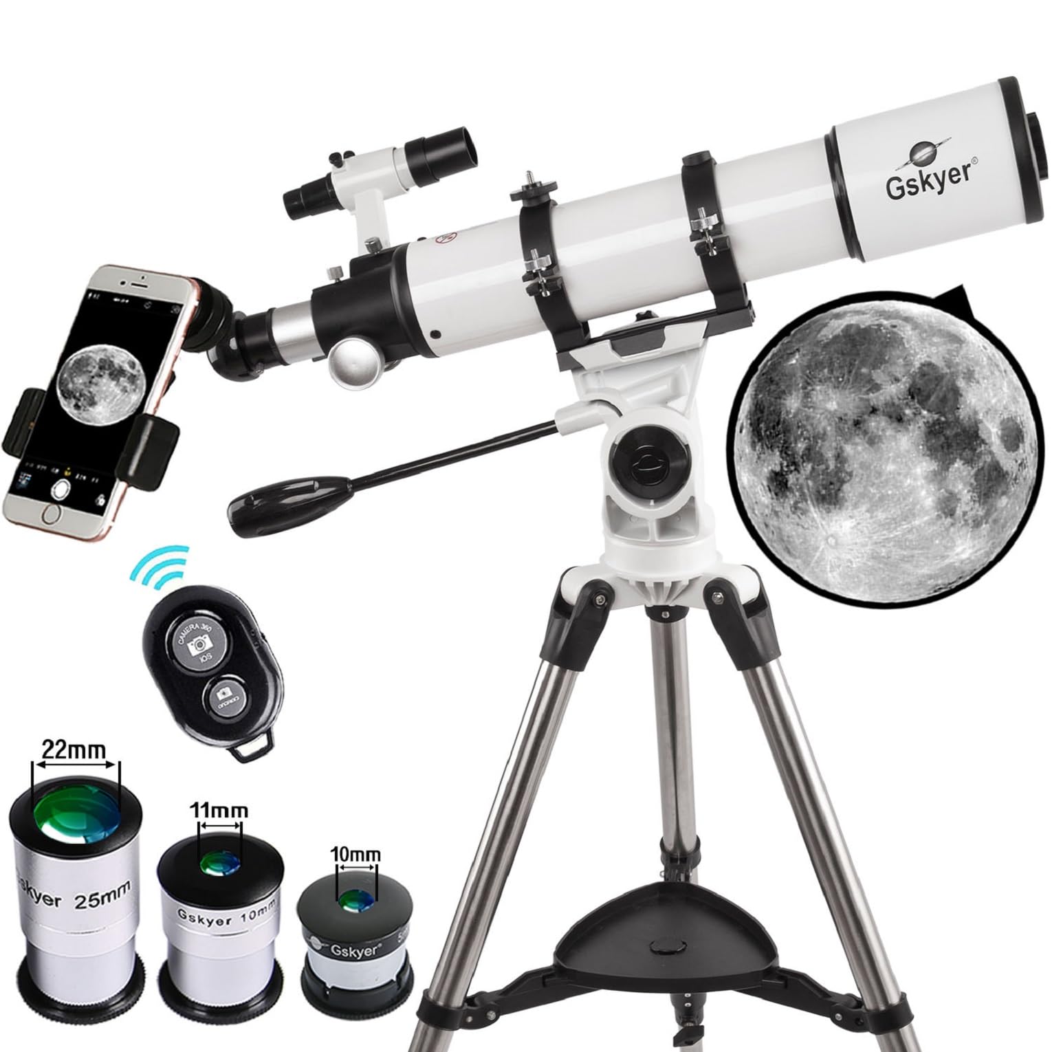 Gskyer telescope with tripod and accessories