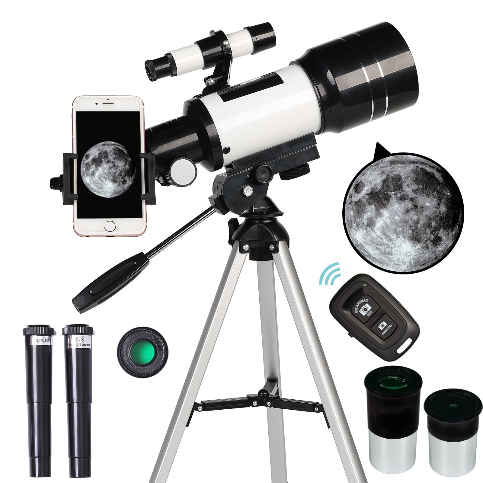 ToyerBee 70mm telescope with phone adapter
